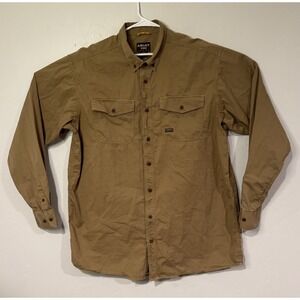 Ariat Rebar Men's Work Shirt XL-tall Khaki Cotton Blend Button Front Long Sleeve